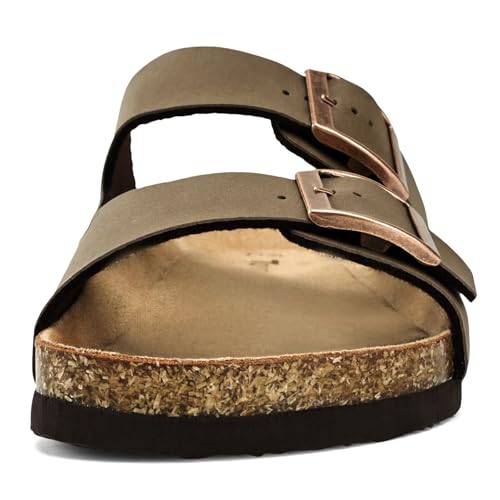 Image of Torotto Kids Sandals Boys Girls Slide Summer Non-slip Cork Glitter Toddler Slippers with Adjustable Straps for Indoor & Outdoor