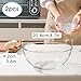 NUTRIUPS 8.7 inch Tempered Glass Mixing Bowls 2 Pack, Salad Bowl for Kitchen Microwave, Dishwasher and Oven Safe