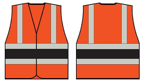 Image of Beeswift - Orange WCENG Vest with Black Band MED - - Hi Vis