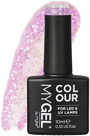 MYGEL by Mylee Nail Gel Polish 10ml [Once Upon a Night] UV/LED Soak-Off Nail Art Manicure Pedicure for Professional, Salon & Home Use [Fine Glitters Range] - Long Lasting & Easy to Apply