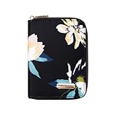 Travelon RFID Blocking Passport Zip Wallet Passport Wallet, Midnight Floral, 4.5”W x 6”H x 0.75”D, Travelon RFID Blocking Passport Zip Wallet