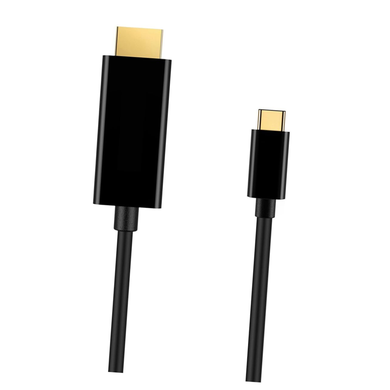 HOMSFOU 1.8m to Adapter Cable for High-Definition Display Ultra-Thin Design Compatible Monitors Projectors and Tvs Black