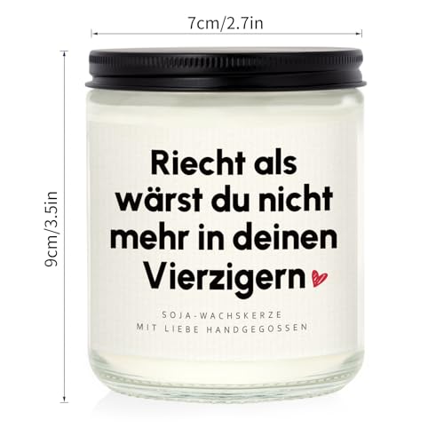 Craftique 30 Geburtstag Frauen, Soja-Wachskerze Kerze, Geschenk 30. Geburtstag Frau, Geschenk zum 30 Frau, Geburtstagsgeschenk für Frauen, Freundin, Schwester