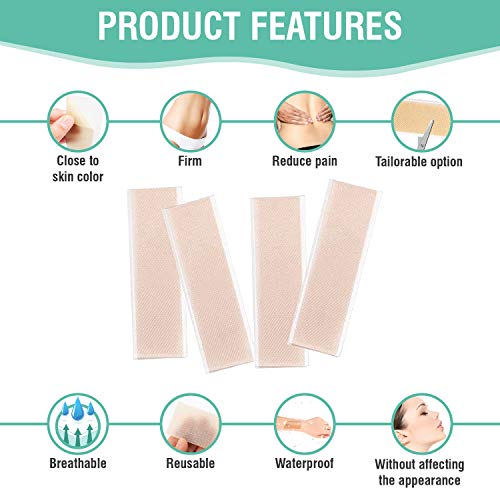 8Pcs Silicone Scar Removal Sheets, Washable Scar Strip Remover, Reusable Scar Sheet For Surgery Scars, Stretch Marks, Burns, Keloids, C-Section, Acne In Recent/Old Scars #TOP6