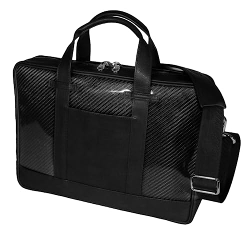 Carbon Briefcase Carbon Fiber & Leather Handmade Italy