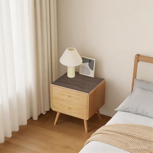Wuluwala Leather Nightstand Cover for Top Fitted Bedside Tablecloth Small Side Table Cover for Living Room Wipeable Waterproof PU Table Cloth, Kitchen Dining Home Decoration Dark Gray 16"x24" by Wuluwala - Used condition - Image 3