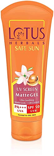 Lotus Herbals Safe Sun UV Screen Matte Gel Spf 50 PA+++ Sunscreen (100g)