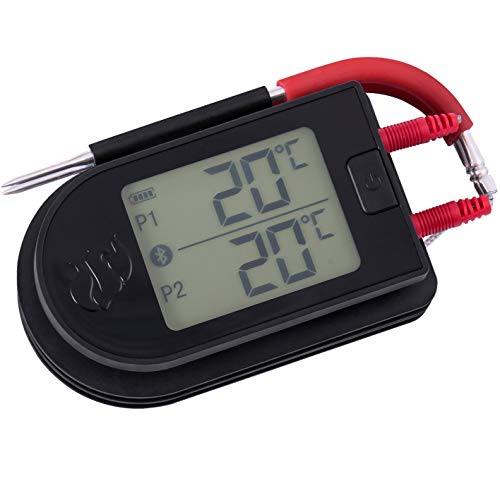 Landmann Digital Thermometer Selection Smart Thermometer App steuerbar - überwachen Sie Ihr Grillgut in Echtzeit auf dem Handy | Zwei Temperaturfühler für 2 Grillstücke [App für IOS und Android]