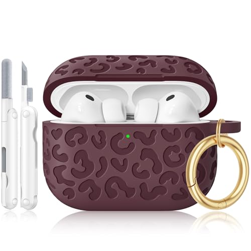 Wowwat AirPods Pro 3�p�P�[�X�J�o�[ 2025�N�A�q���E������V���R���ی�V�F�� Apple Air Pod Pro 3����P�[�X �����p �K�[���[�A���킢��iPod Pro 3�P�[�X �L�[�`�F�[���t�� ���C�����b�h