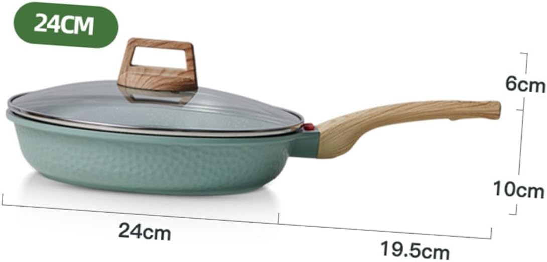 Mikinona Household Nonstick Pancake Pan Omelette Skillet for Cooking Breakfast Food and Bbq with Coating for Induction and Gas Stoves