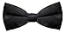 Black Satin Mens 2 1/2" Bow Tie