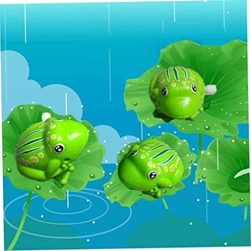 Murezima Wind-up Frog Toy Plastic Wind-up Jumping Frog Toy Educational Toy Funny Gift for Children Toddler Green 6 X 5.6 X 5.8 Cm 3 Pieces