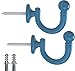 SENGLIDA Cortina de Metal para Colgar Cortinas, Ganchos para la habitación de los niños, Soporte Decorativo para la Pared, para la Ventana, alzapaños, Abrigo, Sombrero, toallero, Color Azul