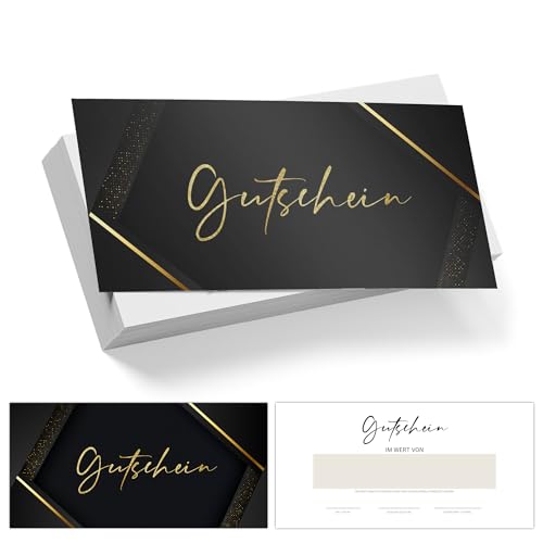 Eummel 25 Blanko Gutscheine zum Selber Ausfüllen | Geschenkgutscheine für Kunden Gutscheine Vorlagen Gutscheinkarten für Nagelstudio Friseur Kosmetik Massage Fußpflege