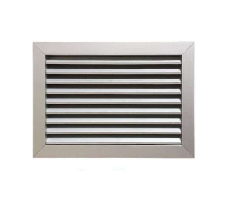 Griglie Altezza 100mm di Ripresa Aria in Alluminio con Alette Oblique fisse