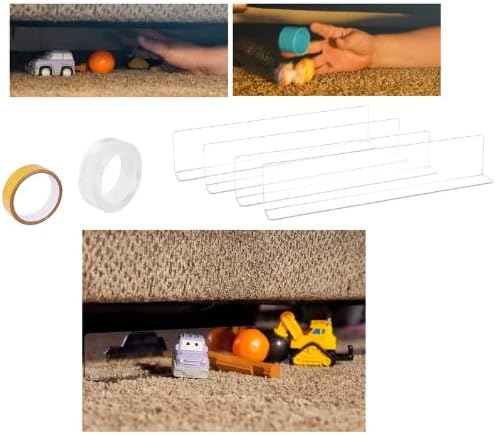 Toy Stopper is a Barrier for Furniture for Kid Toys and Pet Toys, Blocker Under Dresser to Close Gap Under Furniture. Strong Nano Tape…