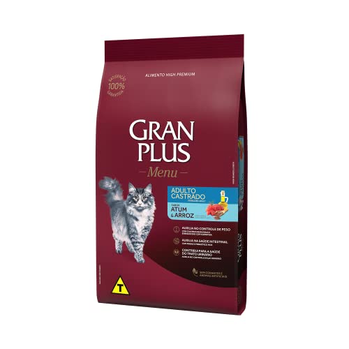 Ração para Gatos Castrados Gran Plus Atum e Arroz 3Kg