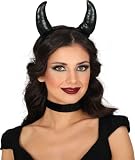 FIESTAS GUIRCA | Cerchietto Corna Demone (Taglia Unica) - Accessorio per Costume di Diavolo e Demone per Halloween e Feste in Maschera - Ideale per Adulto Unisex - Nero
