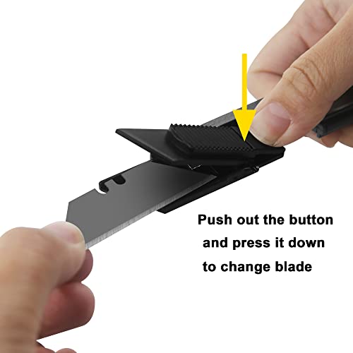 Xw Auto-Retractable Safety Box Cutter, Aluminum Alloy Utility Knife Self-Retracting, 2-Pack #TOP4