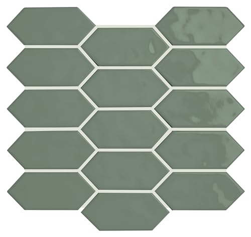 Daltile Mythology 2" x 5" Ceramic Picket Mosaic in Glossy Chronos (12 PC per Carton) (8.76 SQFT per Carton)