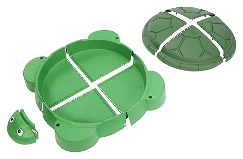 Little Tikes Turtle Sandbox - Grüner Sandkasten mit 4 geformten Sitzen, Schirmschlitzen und Abnehmbarer Beleuchtung für Jungen und Mädchen im Alter von 1 bis 6 Jahre