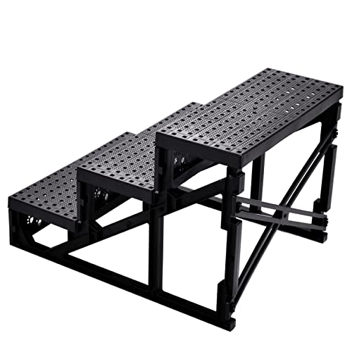 Pet Stairs Dog Stairs Cat Stairs Suitable For Puppies And Kittens Steps Pet Ramps Non Slip 3-Layer Dog Ramps/Ladders Best For Small Animals Puppies And Kittens Pet Toys Brown+White #TOP7