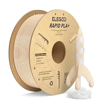 ELEGOO Rapid PLA Plus Filament 1.75mm Beige 1KG, PLA+ 3D Printer Filament for 600 mm/s High Speed Printing, Dimensional Accuracy +/- 0.02 mm, 1kg Cardboard Spool(2.2lbs) - View 2