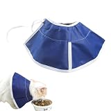 Collerette Chat Anti Léchage, Collerette Souple et Légère en Tissu Non Tissé pour Chats et Petits Chiens, Collier de Protection Réglable pour Cicatrisation après Chirurgie, Bleu, Taille M