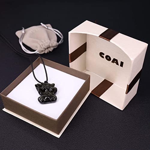 Coai Beckoning Cat Lucky Cat Golden Obsidian Stone Pendant Necklace For Women #TOP6
