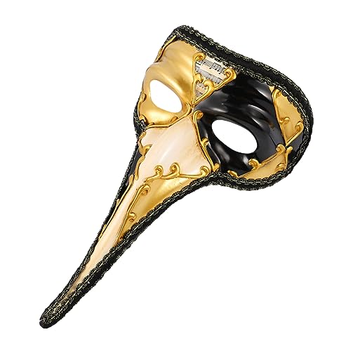 Homoyoyo Halloween Nose Mask Hollowed Half Face Masquerade Mask Shiny Glitter Decor Comfortable Fit for Parties Festive Events