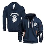 WDGYZZXJ Felpa con Cappuccio Larga da Uomo per A.na.rc.h.y S.on.s. Maniche Lunghe Giacca Cappotto Primaverile-SLanSe||m