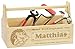 Produktbild LAUBLUST Große Kinder-Werkzeugkiste Laubi Motiv - Personalisiert mit Individueller Wunsch-Gravur - 34x18x20cm, Natur, FSC® | Geschenkkiste inkl. Kinder-Werkzeuge | Aufbewahrungskasten | Spiel-Kiste