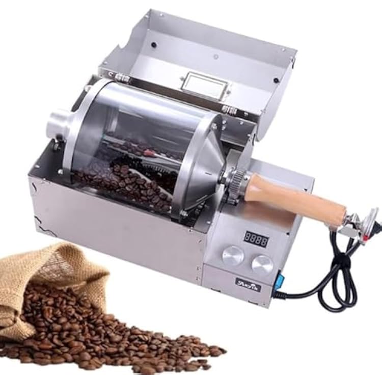 Automatic Coffee Roaster1200W, 500g Home Coffee Bean Baking Machine, Automatic Small Hot Air Coffee Roaster,Nut Peanut Cashew Chestnut Roasting