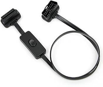Amazon.co.jp: CarAngels OBD2 スイッチ付き 延長フラットケーブル