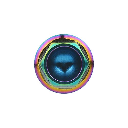 Tornillos hexagonales de titanio M8 con cabeza de brida pequeña color arco iris 4