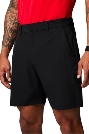 Fabletics Men's Only Short, Everyday Commuter, Lightweight, Liquid Resistant, Secure Pockets, 4-Way-Stretch, Streamlined Fit