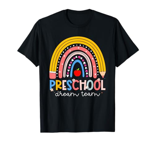 Preschool Dream Team Rainbow Back to School Teacher Kids T-Shirt