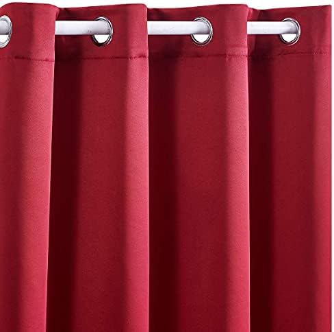 DREAM ART Outdoor Waterproof Blackout Thermal Insulated Privacy Curtains, Grommet Top Windproof Patio Drapes for Porch, Gazebo, Deck, UV Protection, 2 Panels, 54" Wx84 L (137x213 cm), Radiant Red - 1