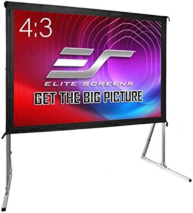 Elite Screens Yard Master 2, 135-inch Outdoor Projector Screen with Stand 4:3, 8K/4K Ultra HD/3D, Fast Folding Portable Movie Theater Cinema 135" Diag. Quick Set-up Foldable Easy Snap, OMS135V2