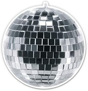 Disco Ball - 3" Vinyl Sticker - for Car Laptop I-Pad Phone Helmet Hard Hat - Waterproof Decal