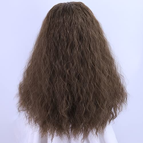 Cfalaicos Mens Long Wigs And Beard Cosplay Halloween Costume Wig Set Costume Accessory For Adults Heat Resistant Wig (Brown Mixed) #TOP3