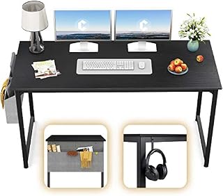 CubiCubi Study Computer Desk 55" Home Office Writing Desk, Modern Simple Style PC