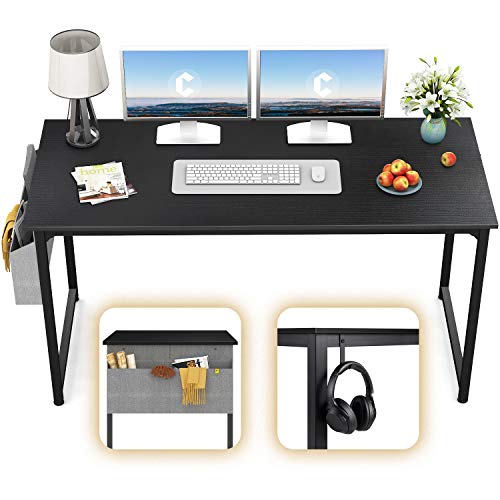 CubiCubi Study Computer Desk 55" Home Office Writing Desk, Modern Simple Style PC