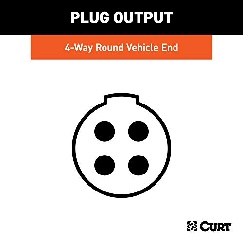Curt 58071 Vehicle-Side 4-Pin Round Trailer Wiring Harness Socket #TOP4