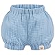 Baby Kinder Musselin Shorts Kurze Hose Uni Pumphose Sommerhose, Bekleidungsgröße: 74/80, Farbe: Hellblau