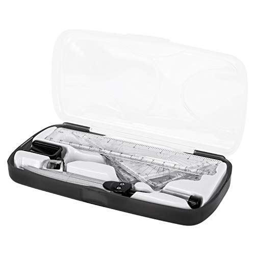 Miniatura 3 de Amazon Basics Kit para matemáticas de 10 piezas, con compases, lápiz de grafito, goma de borrar, sacapuntas, transportador, triángulo, regla y estuche