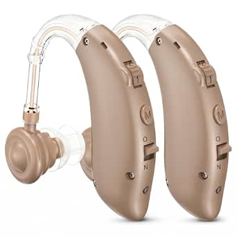 Rechargeable Hearing Aids for Seniors, BTE Hearing Aids for Severe Hearing Loss