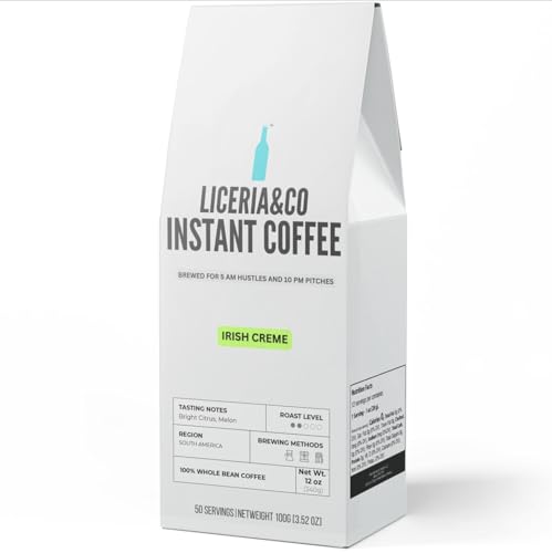 Image of Liceria&Co. Irish Creme Organic Instant Coffee |Premium Imported | Mild Roast |100% Arabica|100g |Rich & Intense Flavour Profile|