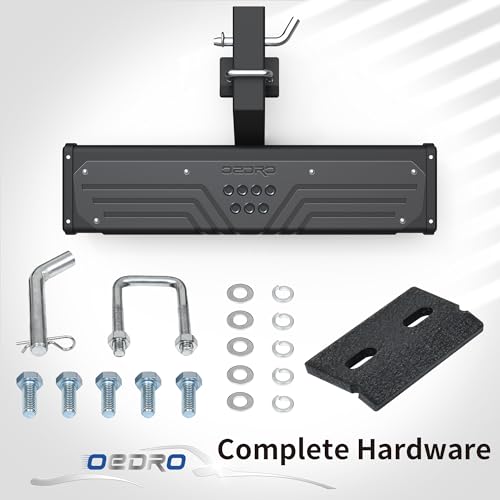 OEDRO Aluminum Towing Hitch Steps for Truck/Car/SUV Vehicles with 2" Hitch Receiver, Rear Bumper Guard Protector, Black by OEDRO - Image 8