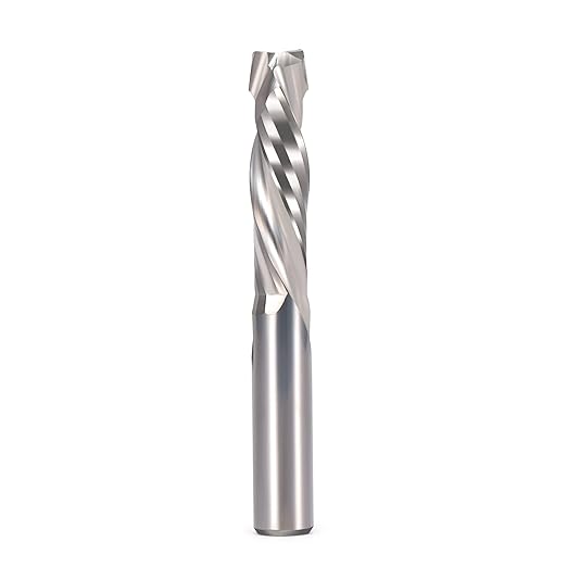 Spiral Router Bits Up Down Compression Bit 1/4 inch Cutting Diameter, 1" Cutting Length,1/4 inch Shank Solid Carbide CNC End Mill for Wood Carving Engraving Grinding Grooving